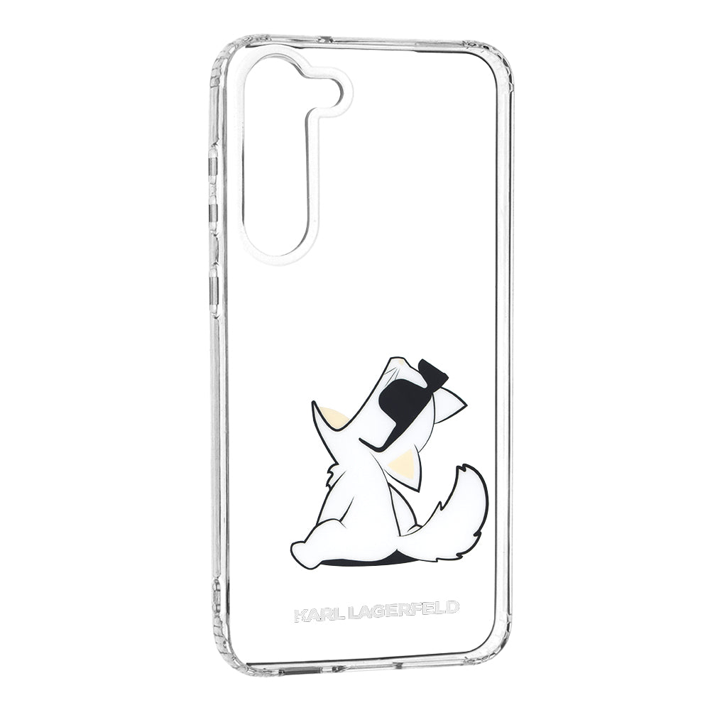 Deksel for Samsung Galaxy S23+ S916, Karl Lagerfeld, Choupette Eat, Gjennomsiktig