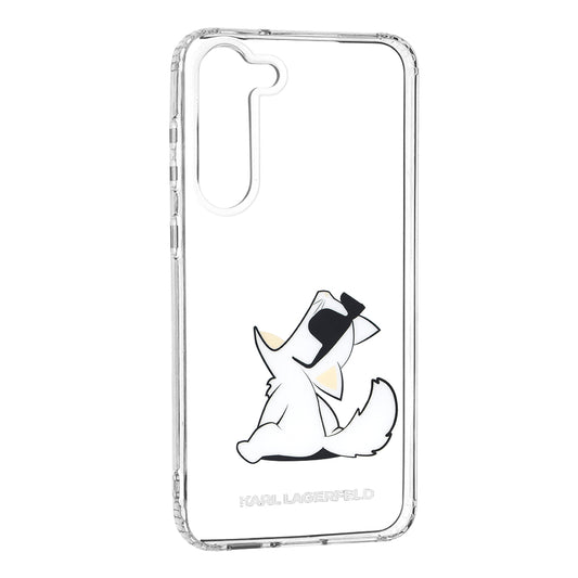 Deksel for Samsung Galaxy S23+ S916, Karl Lagerfeld, Choupette Eat, Gjennomsiktig