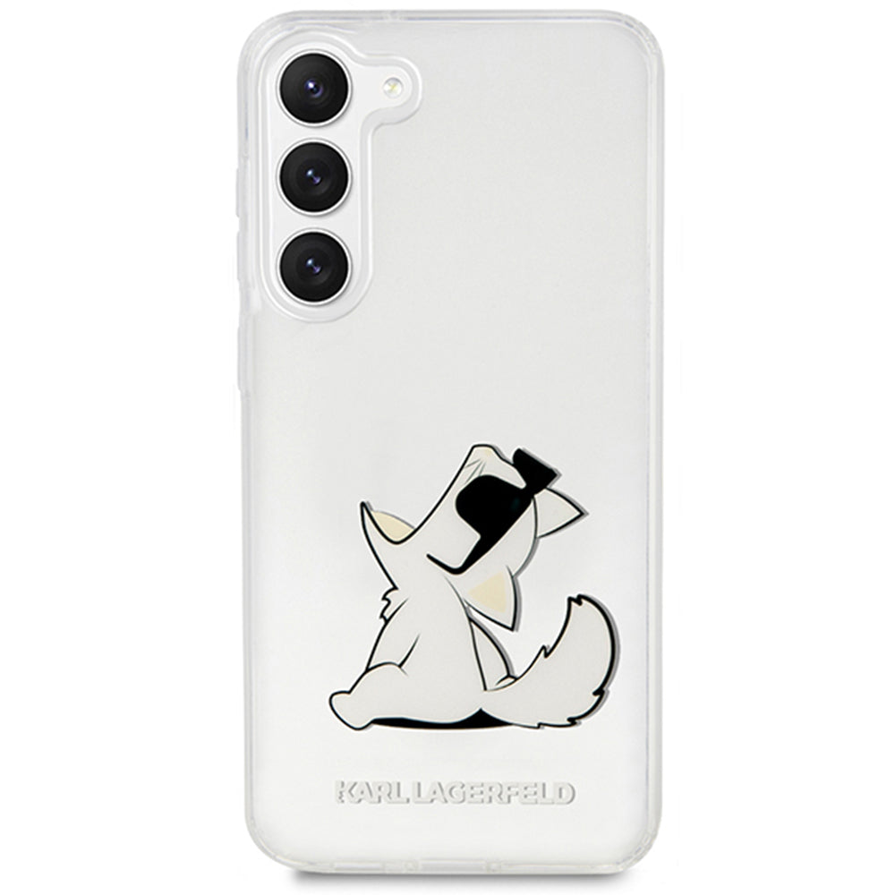 Deksel for Samsung Galaxy S23+ S916, Karl Lagerfeld, Choupette Eat, Gjennomsiktig