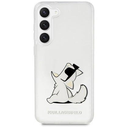 Deksel for Samsung Galaxy S23+ S916, Karl Lagerfeld, Choupette Eat, Gjennomsiktig