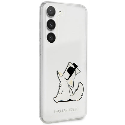 Deksel for Samsung Galaxy S23+ S916, Karl Lagerfeld, Choupette Eat, Gjennomsiktig