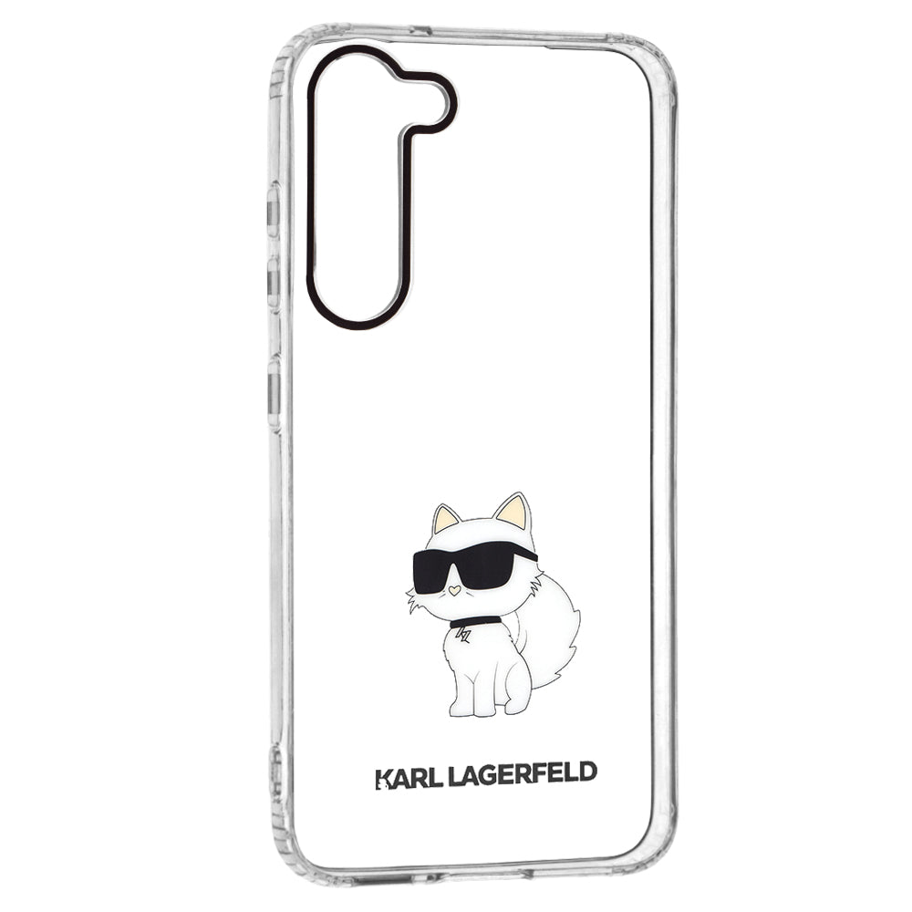 Deksel for Samsung Galaxy S23+ S916, Karl Lagerfeld, Ikonik Choupette, Gjennomsiktig