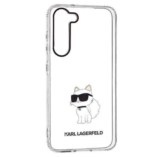 Deksel for Samsung Galaxy S23+ S916, Karl Lagerfeld, Ikonik Choupette, Gjennomsiktig