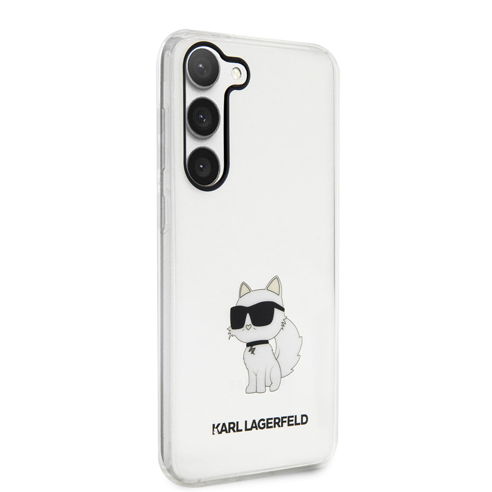 Deksel for Samsung Galaxy S23+ S916, Karl Lagerfeld, Ikonik Choupette, Gjennomsiktig