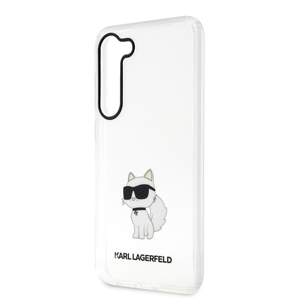 Deksel for Samsung Galaxy S23+ S916, Karl Lagerfeld, Ikonik Choupette, Gjennomsiktig