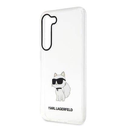 Deksel for Samsung Galaxy S23+ S916, Karl Lagerfeld, Ikonik Choupette, Gjennomsiktig