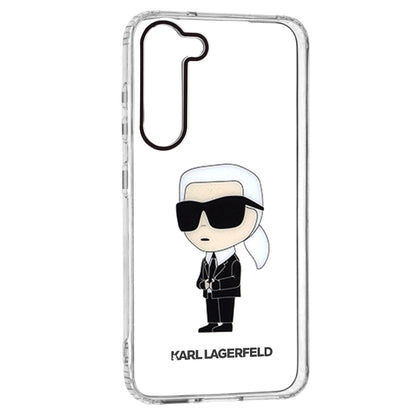 Deksel for Samsung Galaxy S23+ S916, Karl Lagerfeld, Ikonik Karl, Gjennomsiktig
