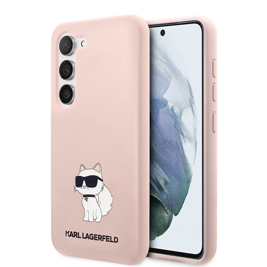 Deksel for Samsung Galaxy S23+ S916, Karl Lagerfeld, Silicone Choupette, Rosa