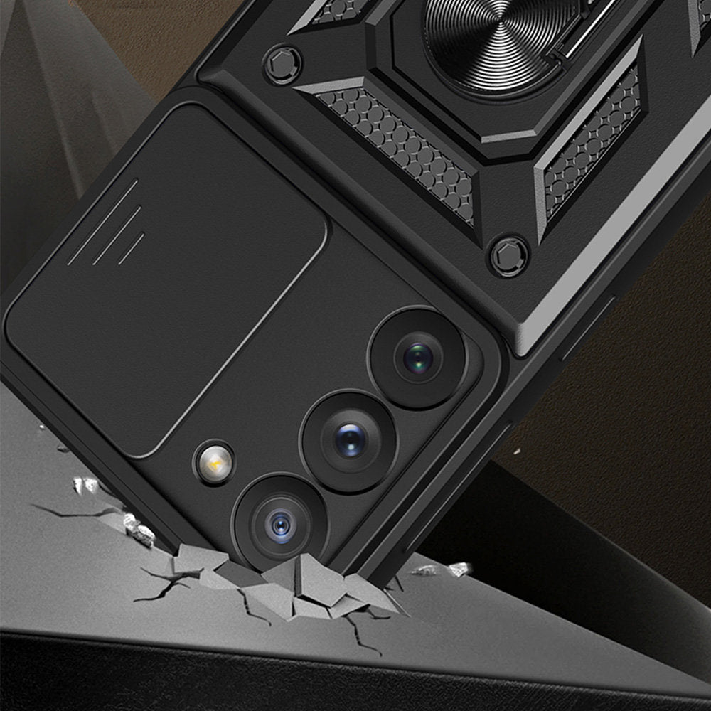 Deksel til Samsung Galaxy S23+ S916, Techsuit, CamShield, Svart