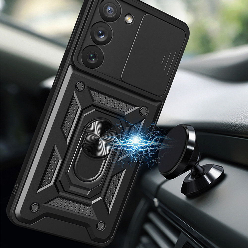 Deksel til Samsung Galaxy S23+ S916, Techsuit, CamShield, Svart