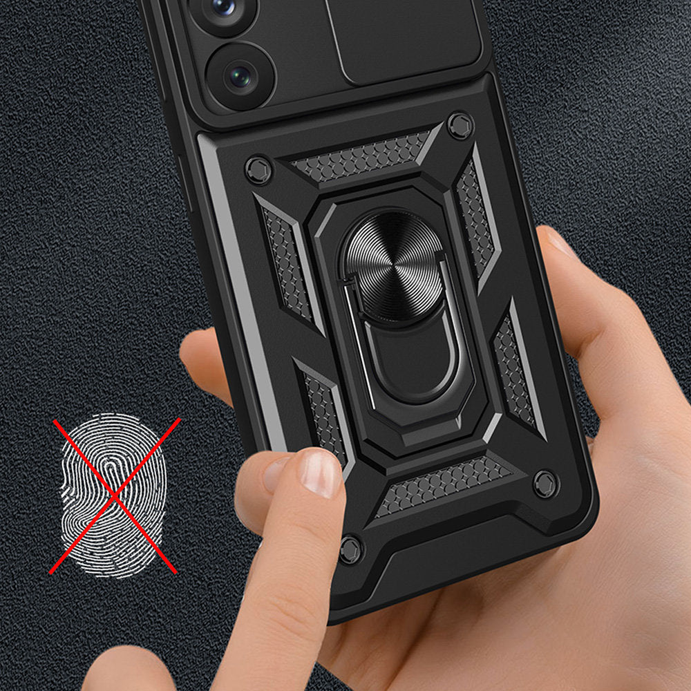 Deksel til Samsung Galaxy S23+ S916, Techsuit, CamShield, Svart