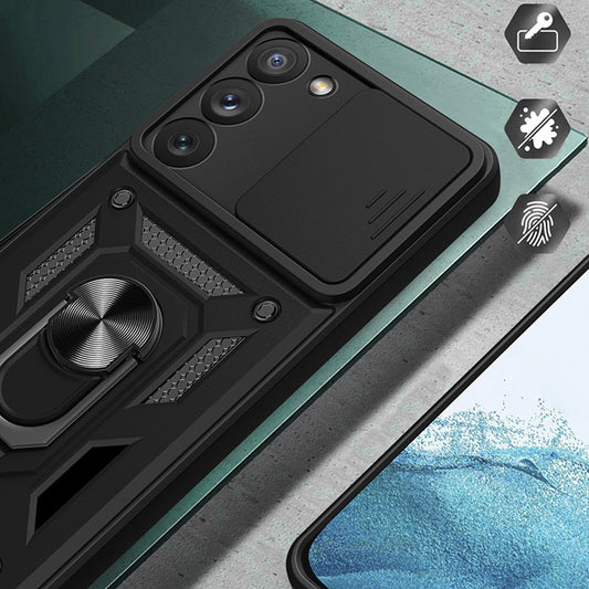 Deksel til Samsung Galaxy S23+ S916, Techsuit, CamShield, Grønn