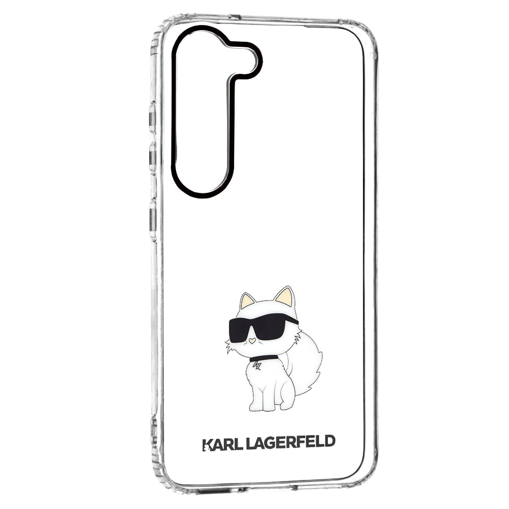 Deksel for Samsung Galaxy S23 S911, Karl Lagerfeld, Ikonik Choupette, Gjennomsiktig
