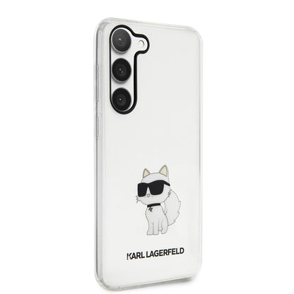 Deksel for Samsung Galaxy S23 S911, Karl Lagerfeld, Ikonik Choupette, Gjennomsiktig
