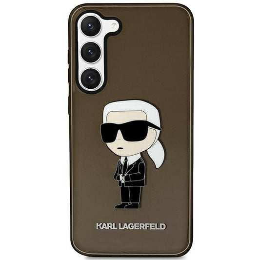 Deksel for Samsung Galaxy S23 S911, Karl Lagerfeld, Ikonik Karl, Svart