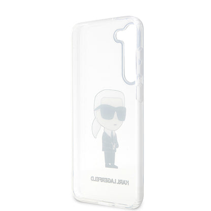 Deksel for Samsung Galaxy S23 S911, Karl Lagerfeld, Ikonik Karl, Gjennomsiktig