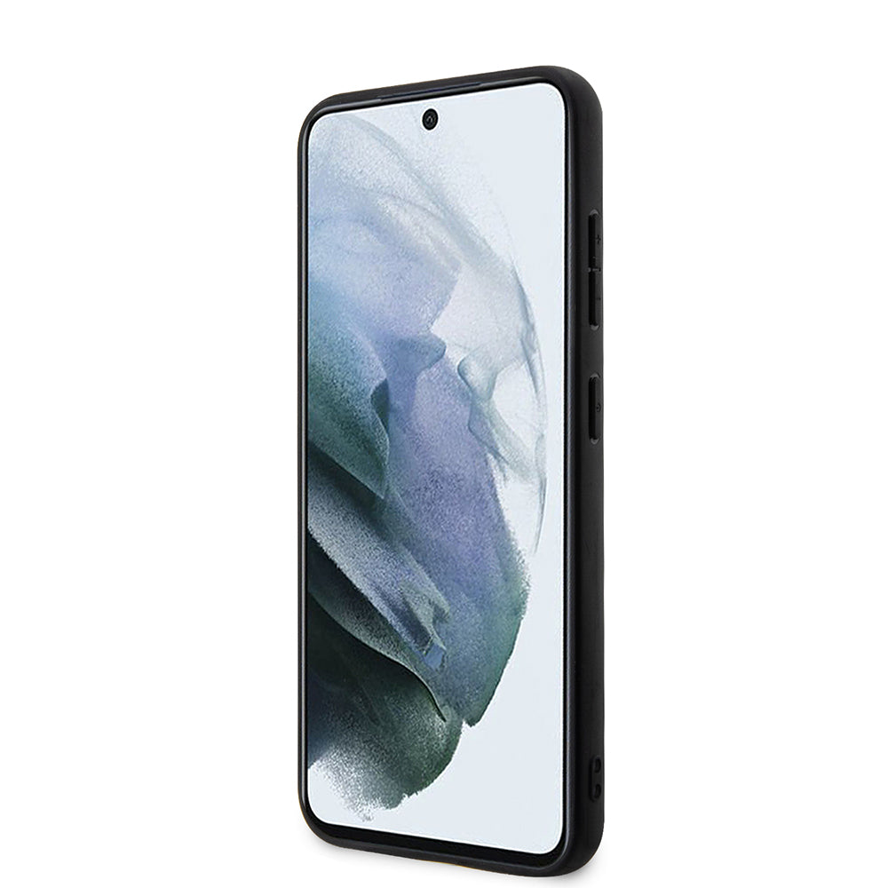 Deksel for Samsung Galaxy S23 S911, Karl Lagerfeld, Saffiano Monogram Metal Logo, Svart