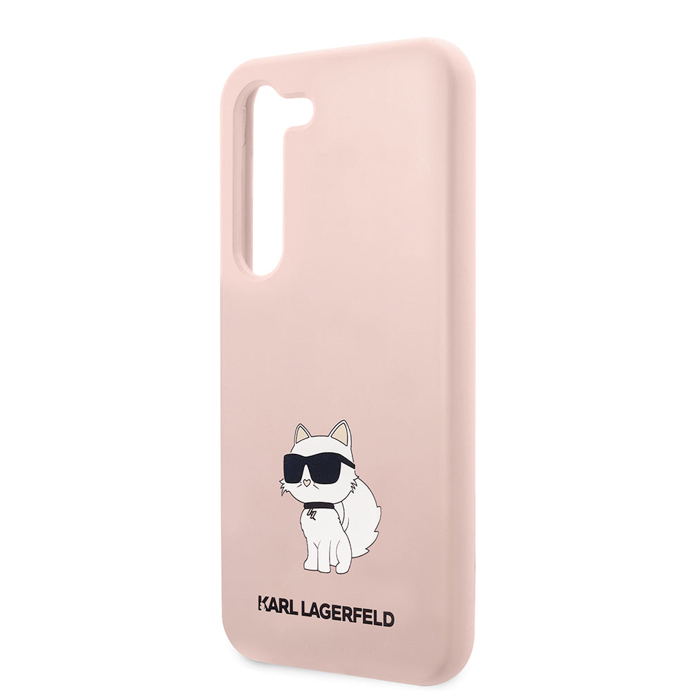 Deksel for Samsung Galaxy S23 S911, Karl Lagerfeld, Silicone Choupette, Rosa