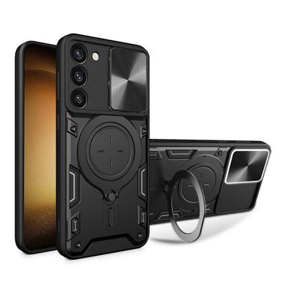 Deksel til Samsung Galaxy S23 S911, Techsuit, CamGuard Pro, Svart