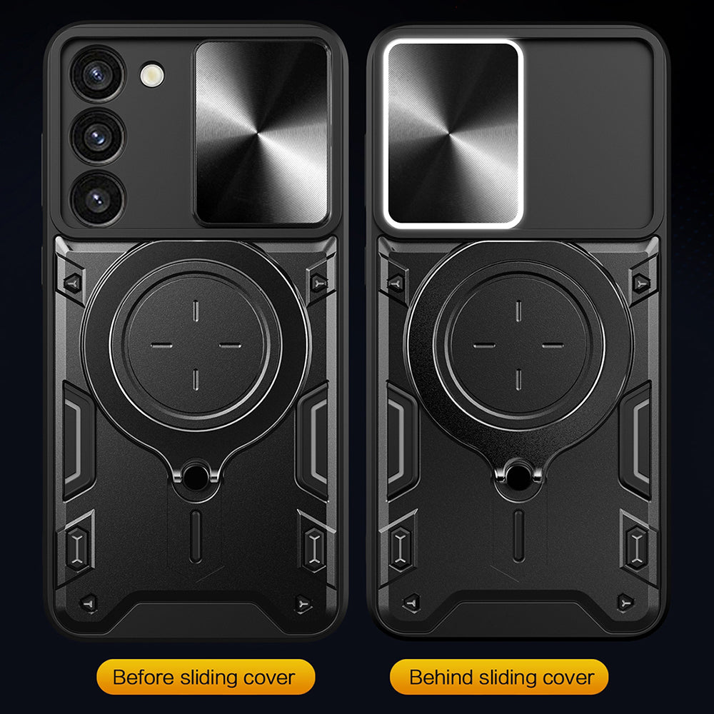 Deksel til Samsung Galaxy S23 S911, Techsuit, CamGuard Pro, Svart