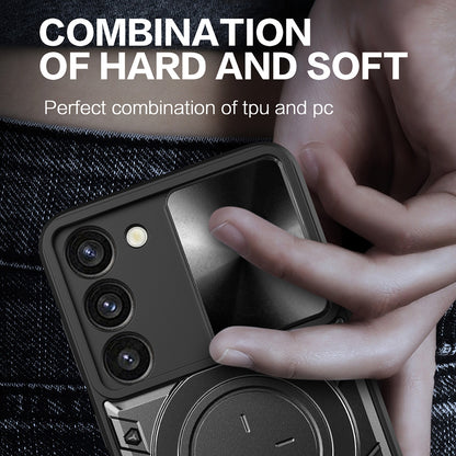 Deksel til Samsung Galaxy S23 S911, Techsuit, CamGuard Pro, Svart