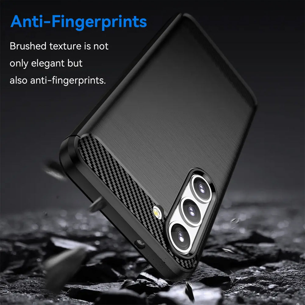 Deksel til Samsung Galaxy S23 S911, Techsuit, Karbon, Svart