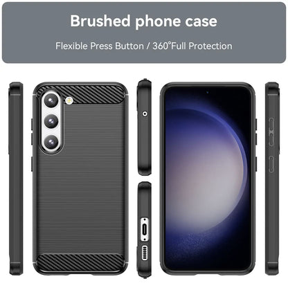Deksel til Samsung Galaxy S23 S911, Techsuit, Karbon, Svart
