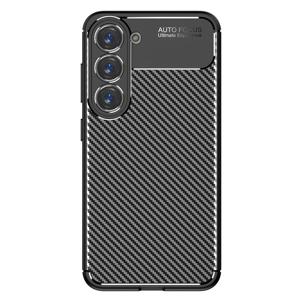 Deksel for Samsung Galaxy S23 S911, Techsuit, CarbonFiber, Svart