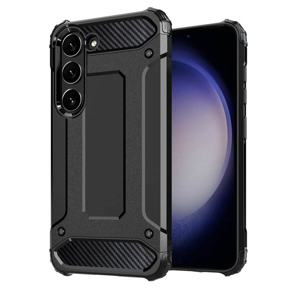 Deksel for Samsung Galaxy S23 S911, Techsuit, Hybrid Armor, Svart