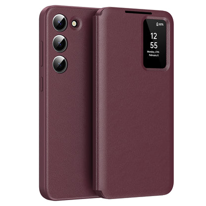 Deksel til Samsung Galaxy S23 S911, Techsuit, SmartView, Rød