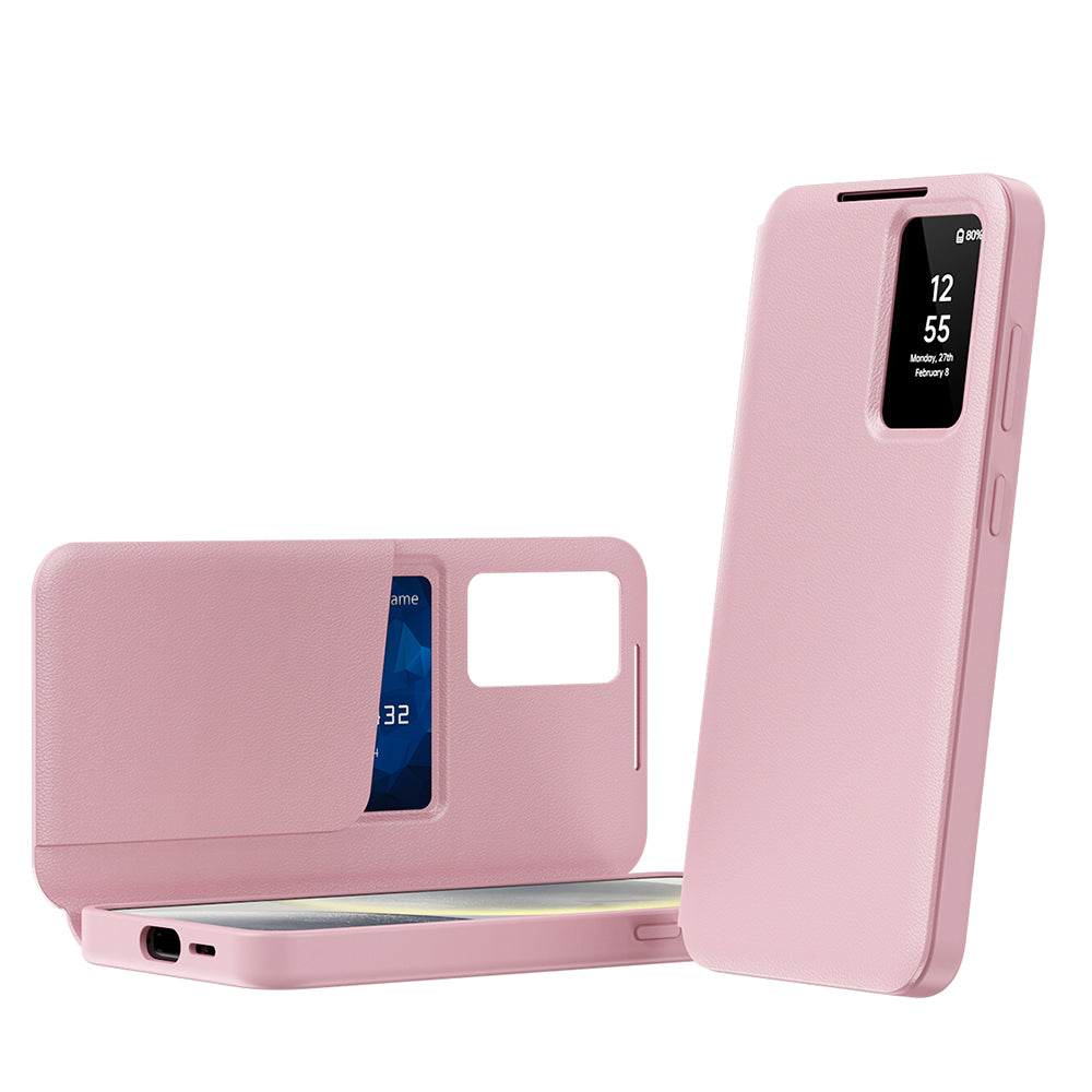 Deksel til Samsung Galaxy S23 S911, Techsuit, SmartView, Rosa