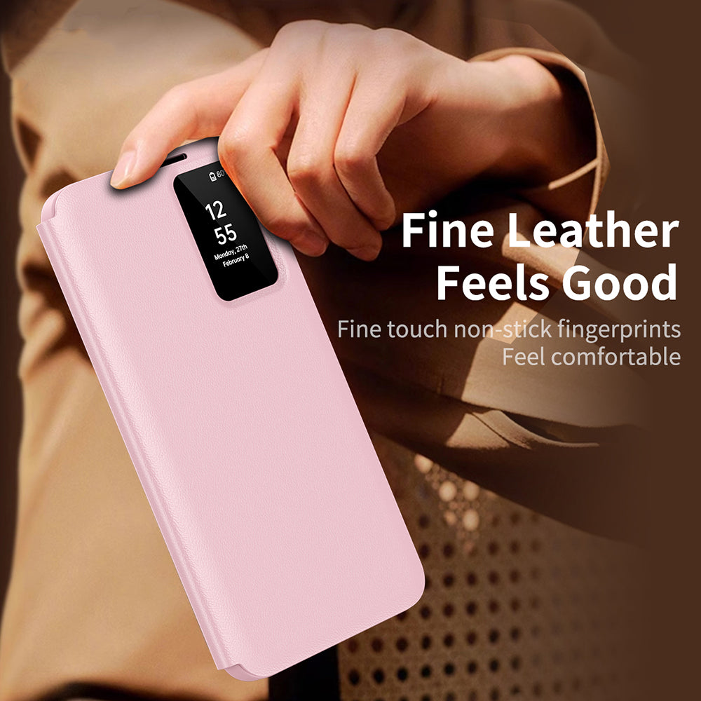 Deksel til Samsung Galaxy S23 S911, Techsuit, SmartView, Rosa