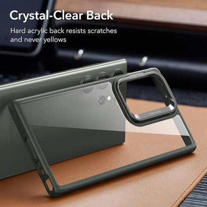 Deksel for Samsung Galaxy S23 Ultra S918, ESR, Classic Kickstand, Gjennomsiktig Grønn