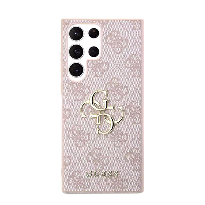 Deksel for Samsung Galaxy S23 Ultra S918, Guess, 4G Big Logo, Rosa