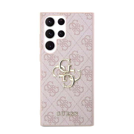 Deksel for Samsung Galaxy S23 Ultra S918, Guess, 4G Big Logo, Rosa