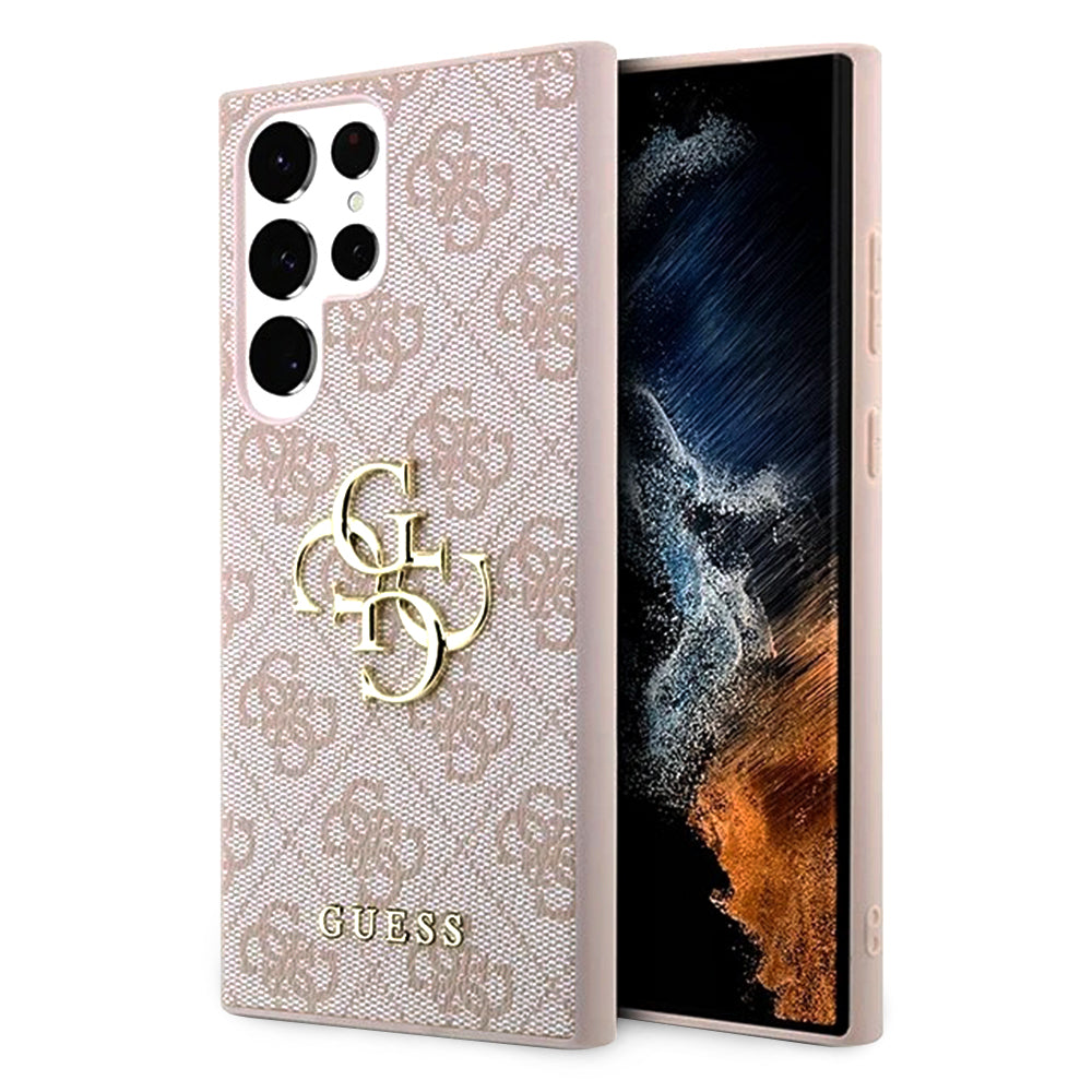 Deksel for Samsung Galaxy S23 Ultra S918, Guess, 4G Big Logo, Rosa
