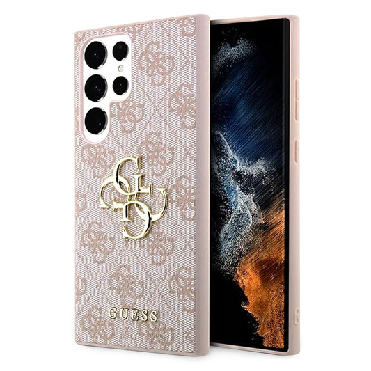 Deksel for Samsung Galaxy S23 Ultra S918, Guess, 4G Big Logo, Rosa