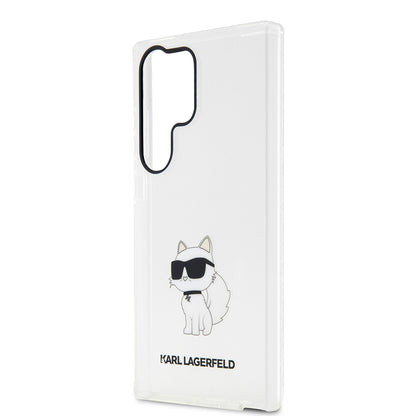 Deksel for Samsung Galaxy S23 Ultra S918, Karl Lagerfeld, Ikonik Choupette, Gjennomsiktig