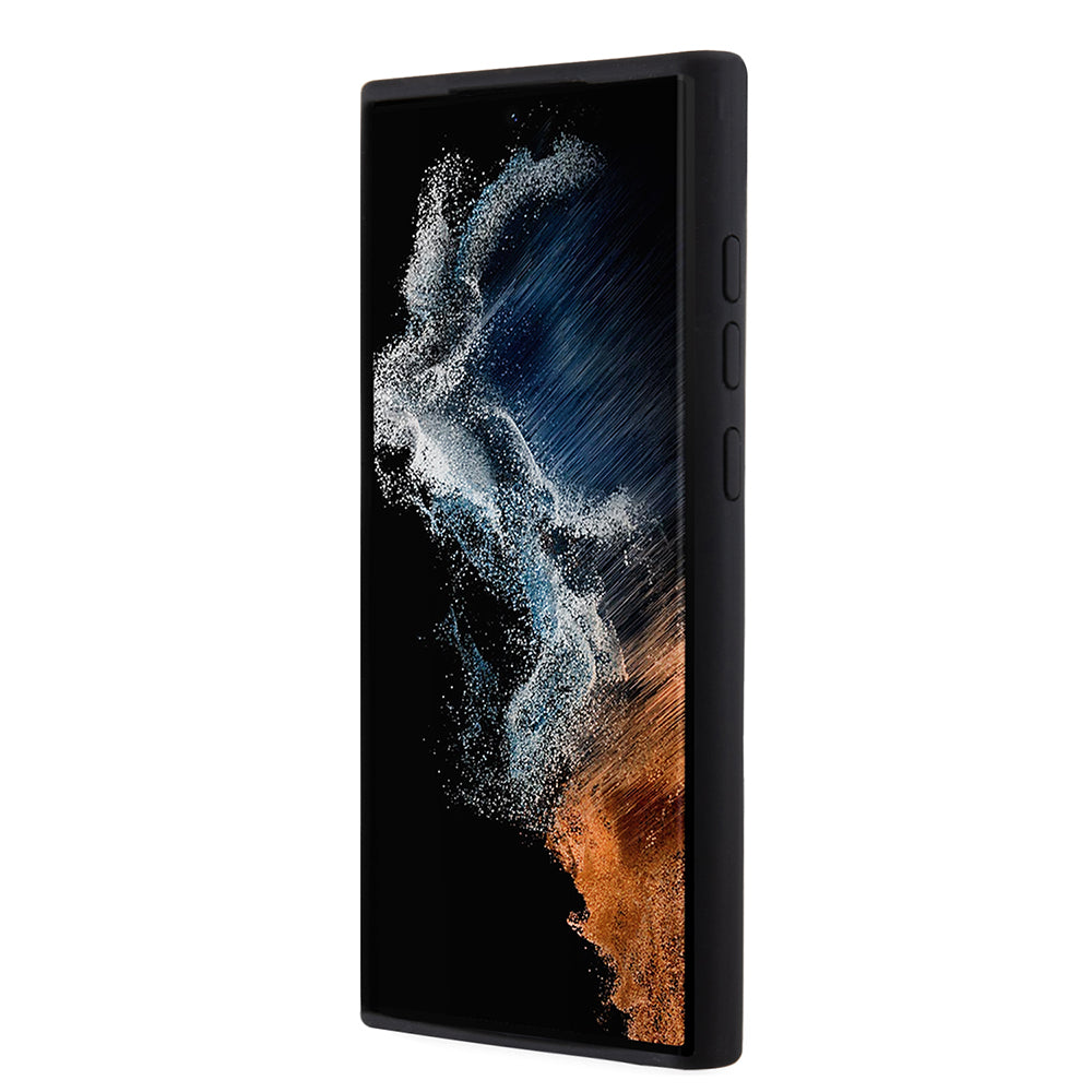 Deksel for Samsung Galaxy S23 Ultra S918, Karl Lagerfeld, Silicone Ikonik Karl Metal, Svart