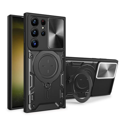 Deksel til Samsung Galaxy S23 Ultra S918, Techsuit, CamGuard Pro, Svart