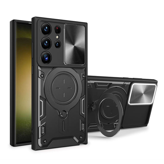 Deksel til Samsung Galaxy S23 Ultra S918, Techsuit, CamGuard Pro, Svart