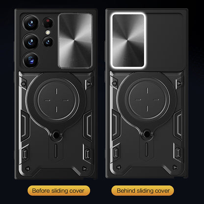 Deksel til Samsung Galaxy S23 Ultra S918, Techsuit, CamGuard Pro, Svart