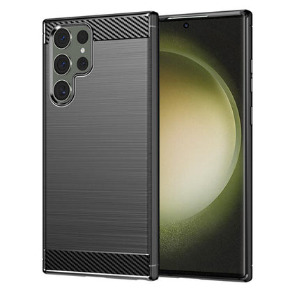 Deksel til Samsung Galaxy S23 Ultra S918, Techsuit, Karbon, Svart