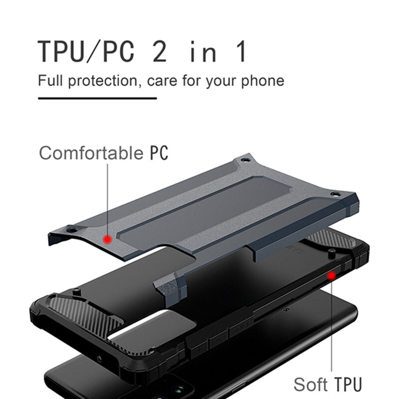 Deksel for Samsung Galaxy S23 Ultra S918, Techsuit, Hybrid Armor, Svart