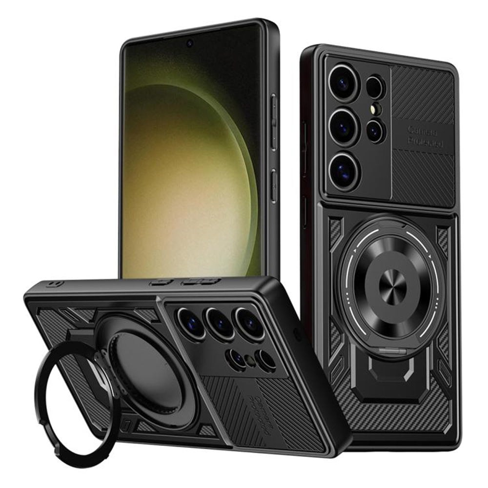 Deksel for Samsung Galaxy S23 Ultra S918, Techsuit, RuggedCam, Svart
