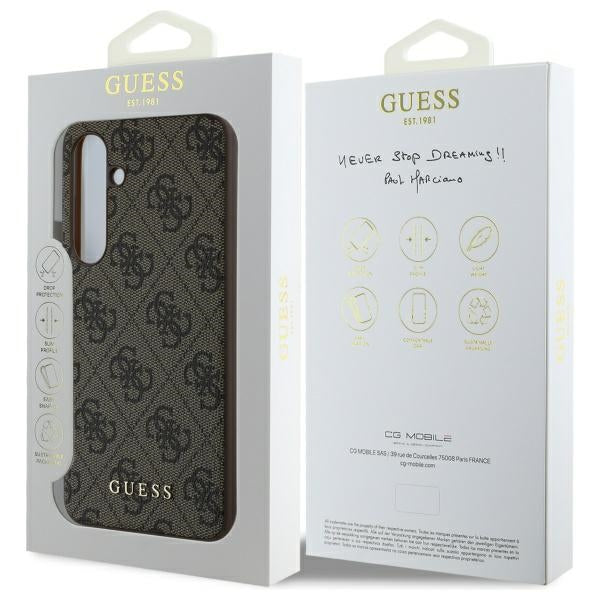Deksel for Samsung Galaxy S24 FE S721, Guess, 4G Charm, Brun