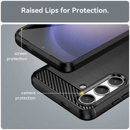 Deksel til Samsung Galaxy S24 FE S721, Techsuit, Karbon, Svart