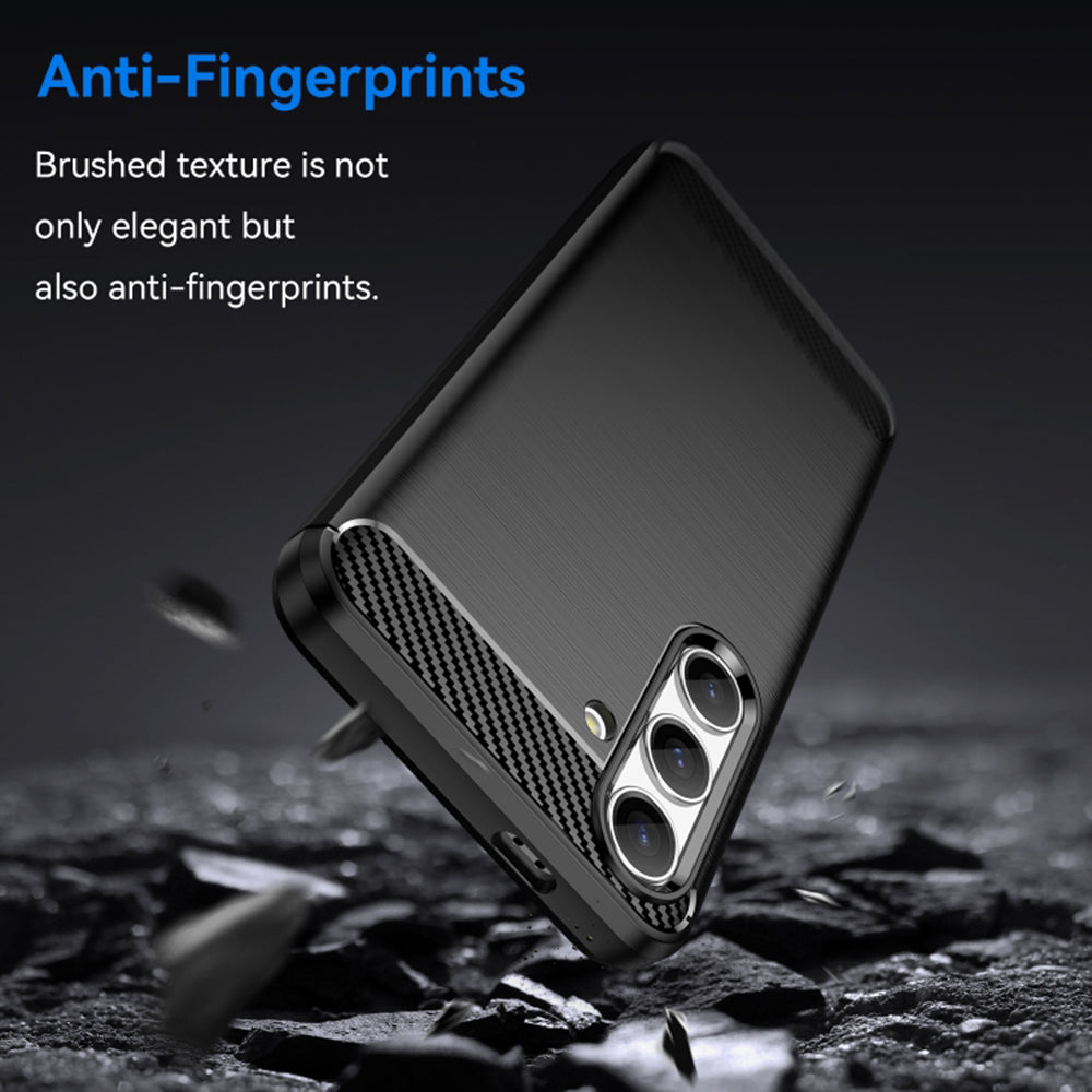 Deksel til Samsung Galaxy S24 FE S721, Techsuit, Karbon, Svart