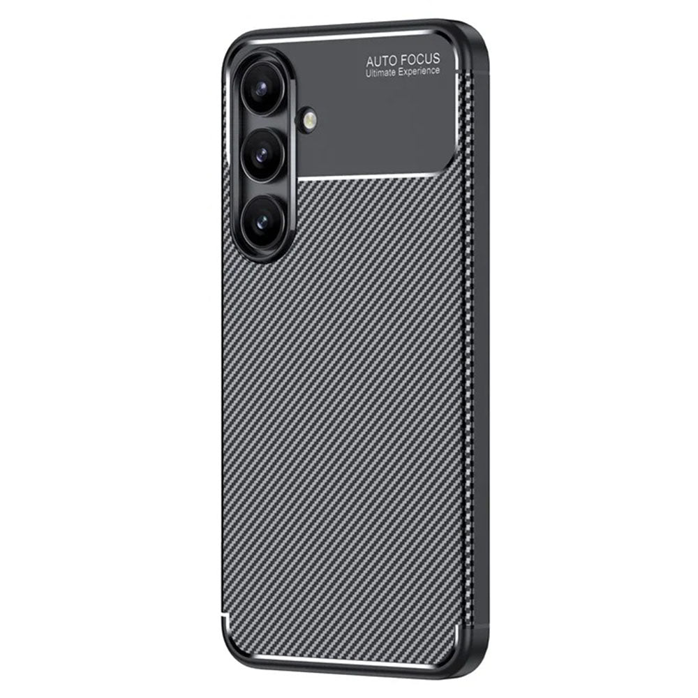 Deksel til Samsung Galaxy S24 FE S721, Techsuit, CarbonFiber, Svart