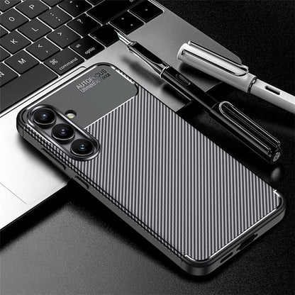 Deksel til Samsung Galaxy S24 FE S721, Techsuit, CarbonFiber, Svart